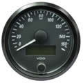 VDO SingleViu Speedometer 160 Mph Black 80mm gauge